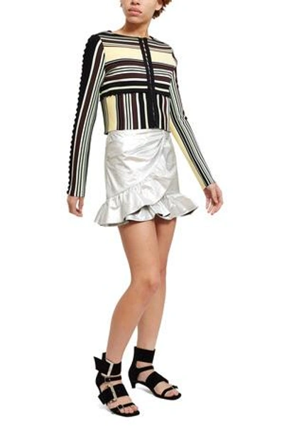 Shop Opening Ceremony Metallic Ruffle Skirt In Silver