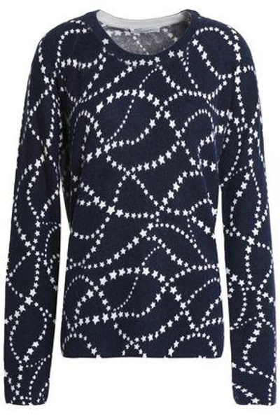 Shop Equipment Woman Sloane Printed Cashmere Sweater Midnight Blue