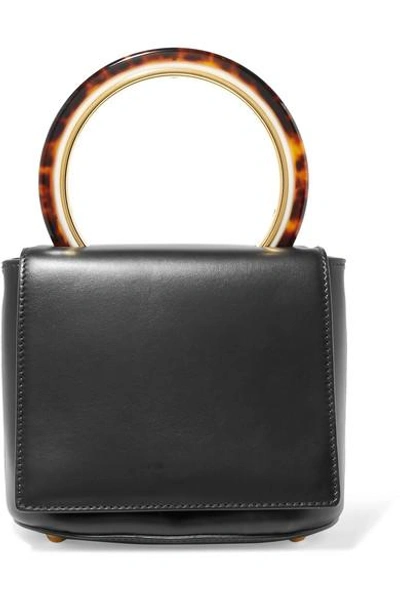 Shop Marni Pannier Leather Tote In Black