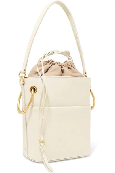 Shop Chloé Roy Small Leather Bucket Bag In Ivory