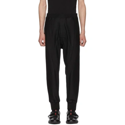 Shop Neil Barrett Black Track Style Trousers In 01 Black