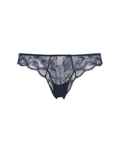 Shop Eberjey Thongs In Dark Blue