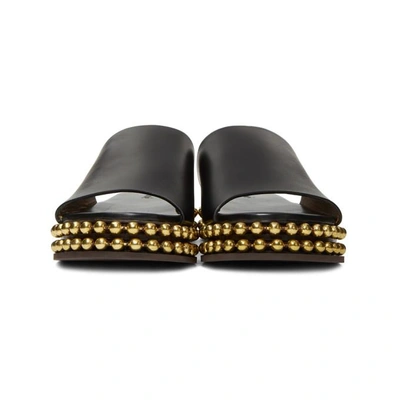 Shop Chloé Chloe Black And Gold Sawyer Sandals In 001 Black