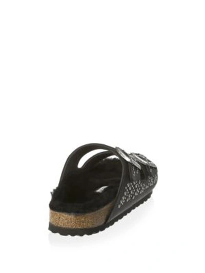 Shop Birkenstock Arizona Rivet Slip-on Sandals In Black