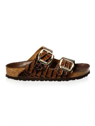 Shop Birkenstock Arizona Big Buckle Gator Sandals In Multi