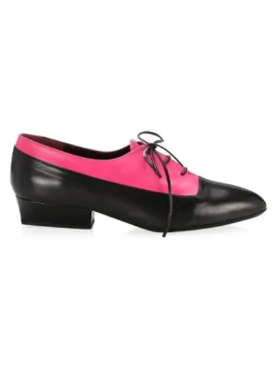 Shop Marc Jacobs Leather Colorblock Oxfords In Pink