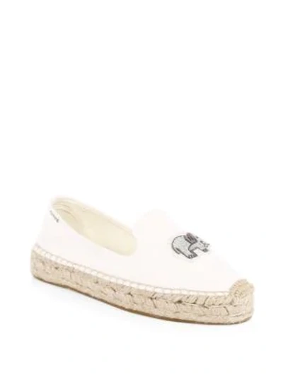 Shop Soludos Beaded Elephant Espadrilles In White