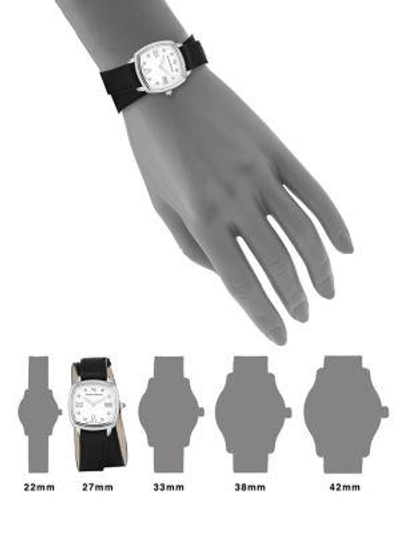Shop David Yurman Albion 27mm Leather Swiss Quartz Watch With Diamonds In Black White