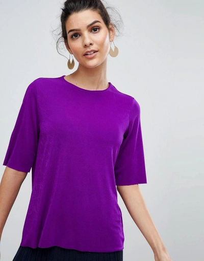 Shop Y.a.s. Oversized Split Back T-shirt - Purple