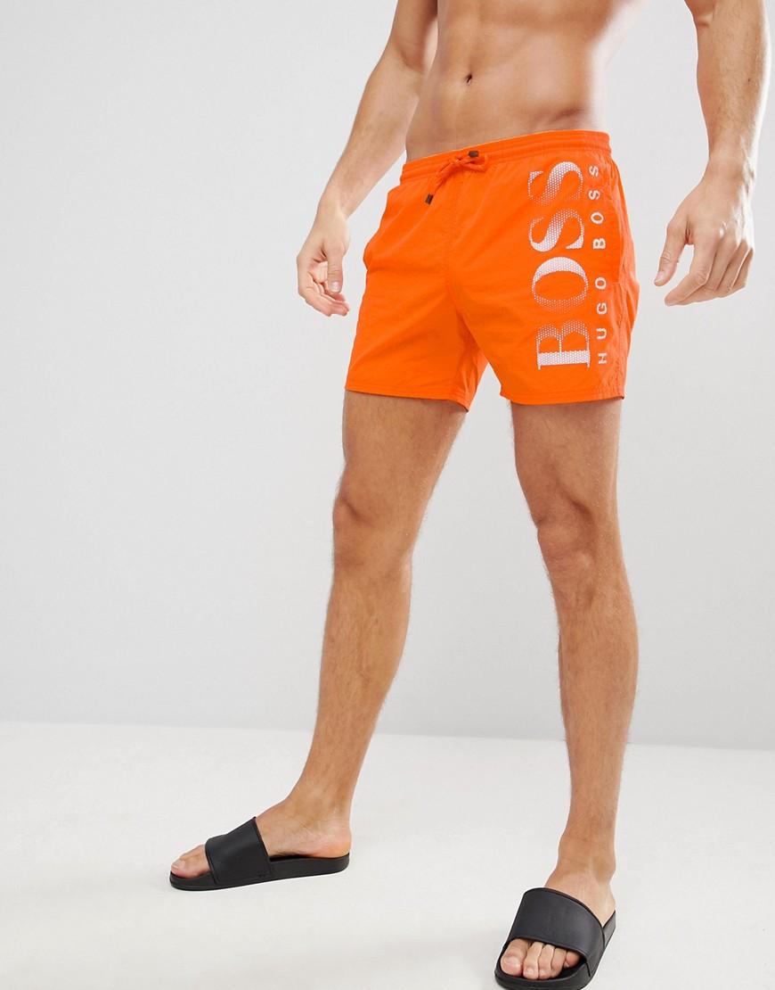 hugo boss shorts orange