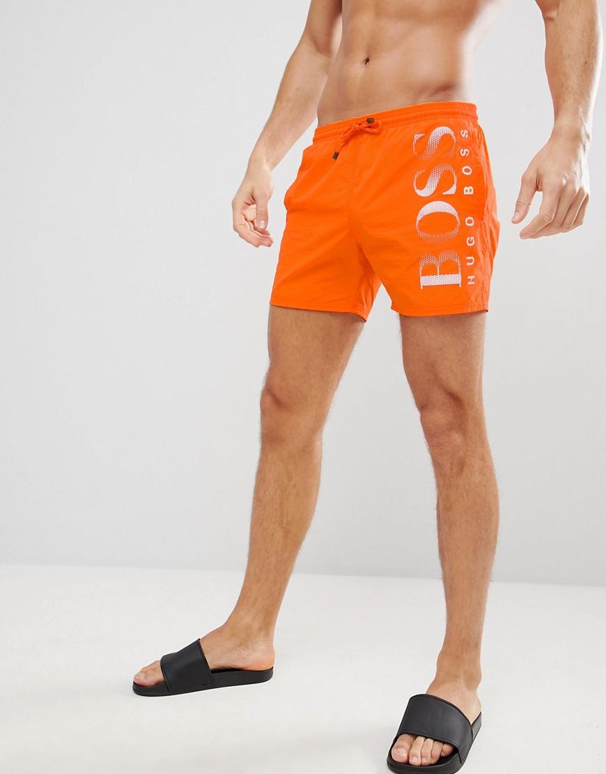 hugo boss swim shorts orange