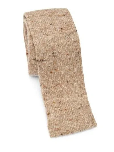 Shop Brunello Cucinelli Wool & Cashmere Knit Tie In Lead