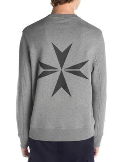 Shop Neil Barrett Military Star Sweatshirt In Grey