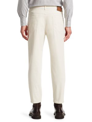 Brunello Cucinelli Men's 5-pocket Fine-wale Corduroy Pants In Off White ...