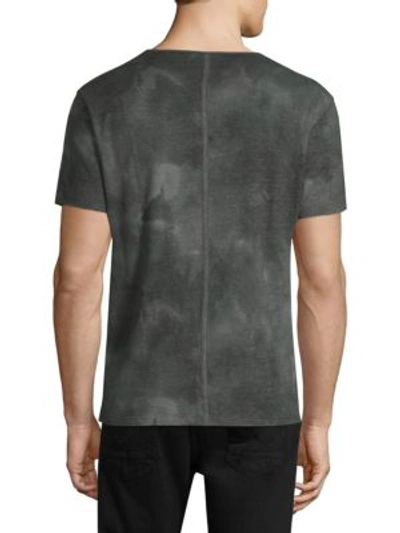 Shop John Varvatos Faded Linen-blend Tee In Dark Grey