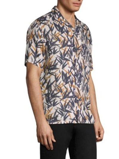 Shop Theory Daze Linen Shirt In Sunset Multi