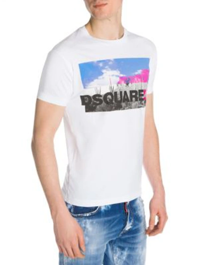 Shop Dsquared2 Graphic Logo Tee In White