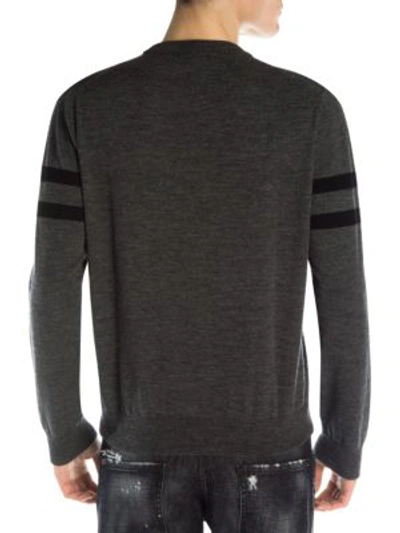 Shop Dsquared2 Icon Wool Sweater In Grey