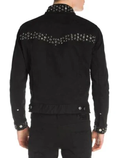 Shop Dsquared2 Studded Jean Jacket In Black