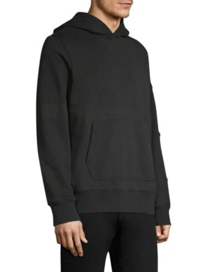 Shop Ovadia & Sons Star Cotton Hoodie In Black White