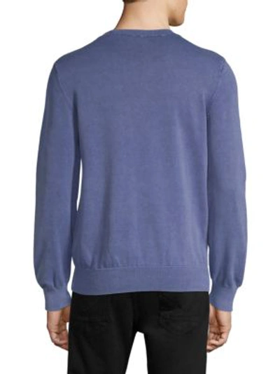 Shop Apc Pull Berry Cotton Sweater In Indigo Delave
