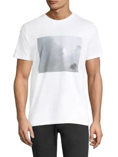 Shop A.p.c. Tropical-print Cotton Tee In White