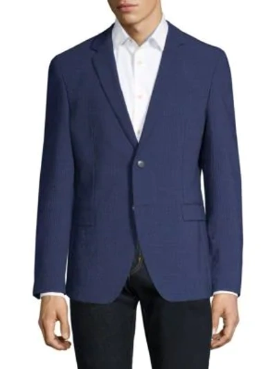 Shop Strellson Wool Suit Jacket In Navy
