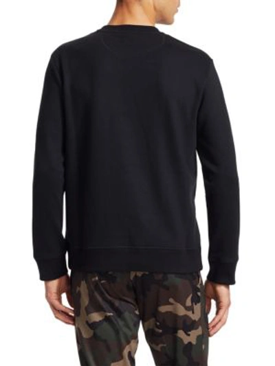 Shop Valentino Vltn Crew Neck Sweatshirt In Black