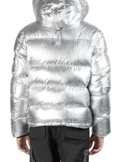 Kenzo Metallic Puffer Jacket In Silver | ModeSens