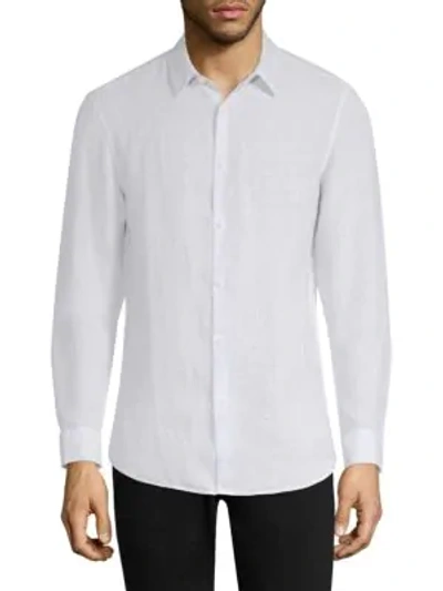 Shop Theory Irving Button-down Shirt In Stream