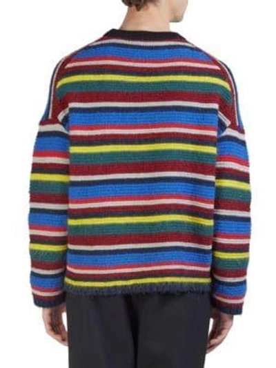 Shop Kenzo Striped Jumping Tiger Sweater In Multi