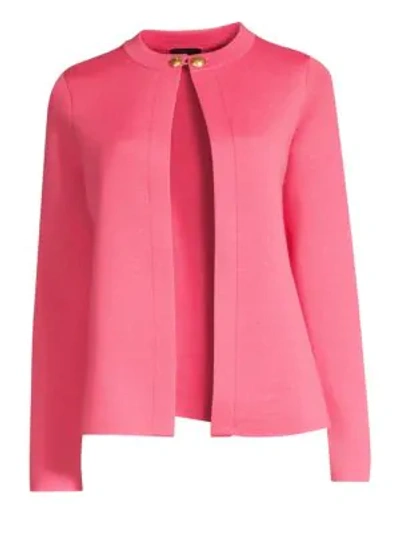 Shop Escada Smur Cashmere Cardigan In Dark Pink