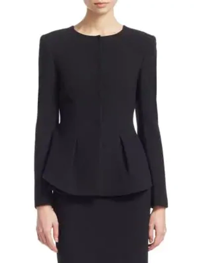 Shop Emporio Armani Peplum Jacket In Black