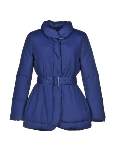 Shop Armani Collezioni Down Jacket In Blue