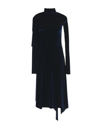 Shop Vetements Woman Midi Dress Midnight Blue Size S Polyester, Polyurethane