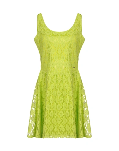 Shop Guess Short Dresses In Acid Green