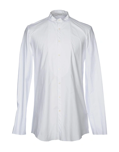 Shop Aglini Solid Color Shirt In White