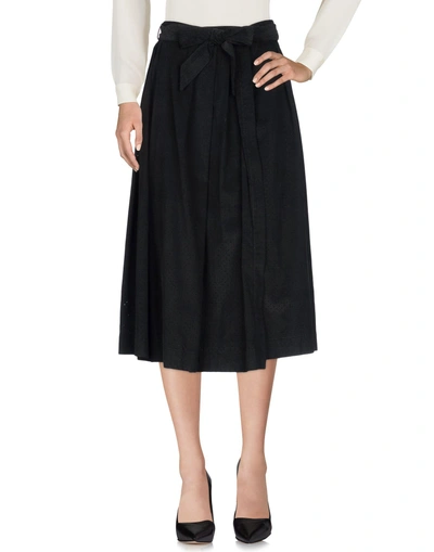 Shop Aglini Midi Skirts In Black