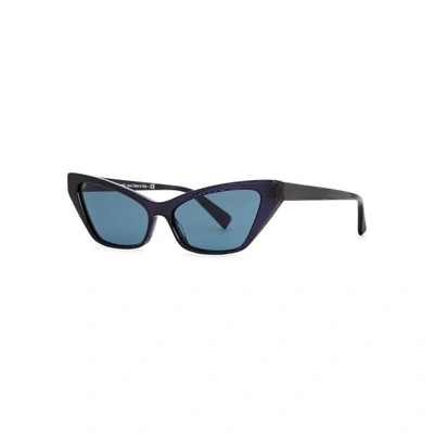 Shop Alain Mikli Le Matin Navy Cat-eye Sunglasses In Blue