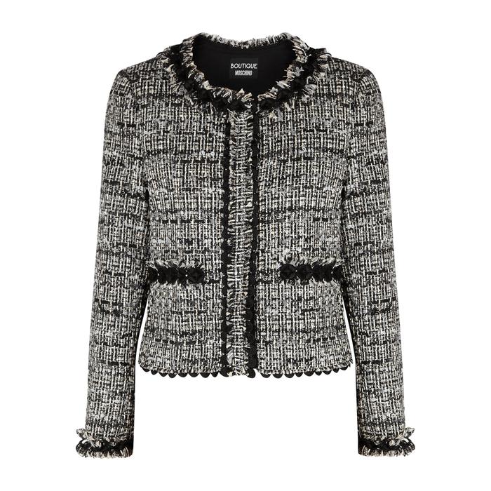 Boutique Moschino Lace-trimmed Tweed 