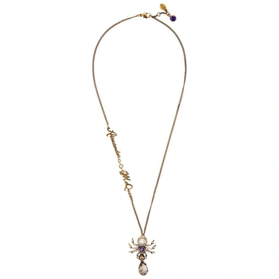 Shop Alexander Mcqueen Swarovski Crystal-embellished Spider Necklace