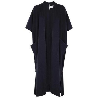 Shop Rosetta Getty Navy Cashmere Cape