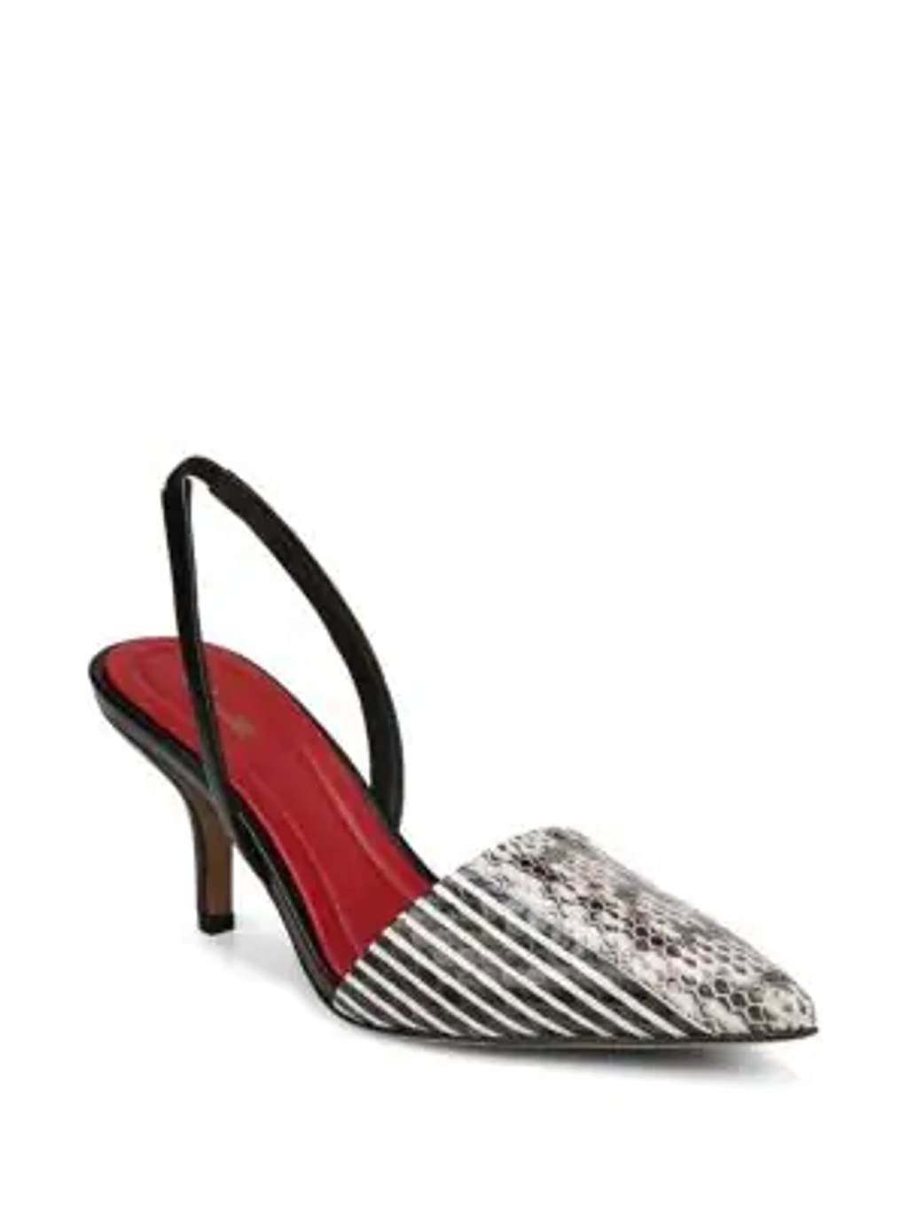 Diane Von Furstenberg Mortelle Snake effect Leather Slingback Pumps In Multi ModeSens