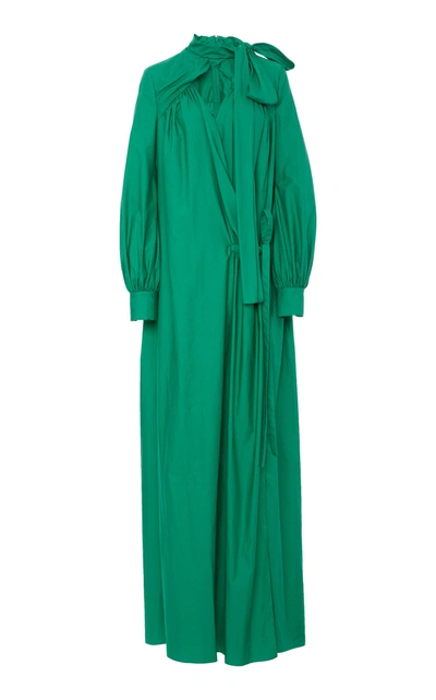 Shop Rosie Assoulin Fake Wrap Dress In Green