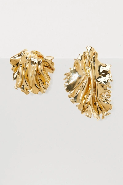 Shop Annelise Michelson Algae Clip-on Earrings In Gold