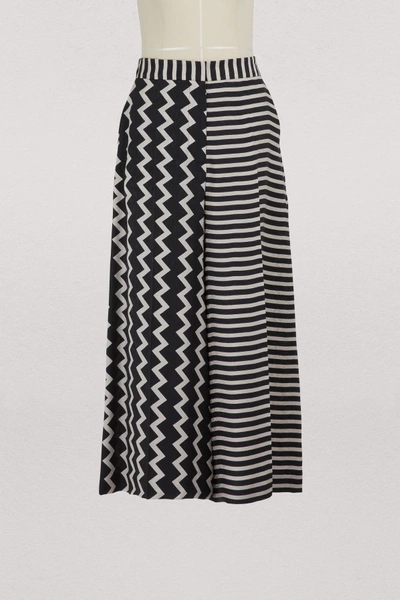 Shop Stella Mccartney Jaycee Silk Trousers In 1000 - Bone+black