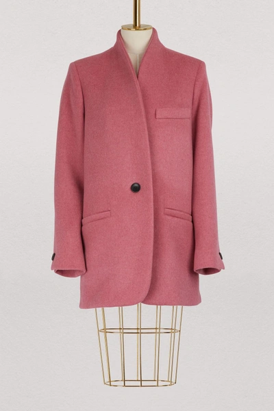 Shop Isabel Marant Wool And Cashmere Felis Jacket In Antique Pink