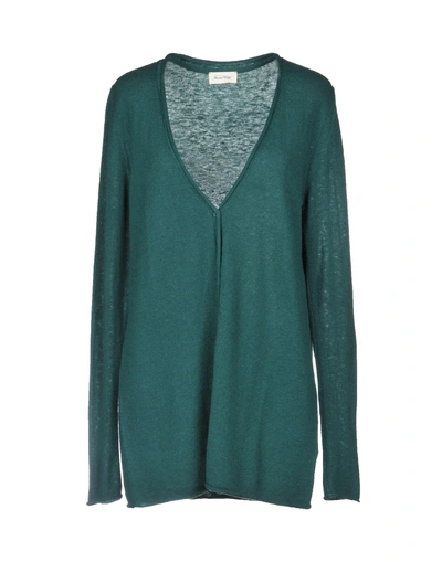 Shop American Vintage Cardigan In Emerald Green