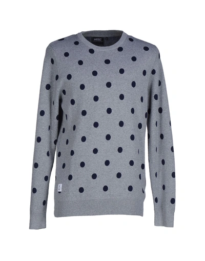 Shop Wesc Sweater In Light Grey