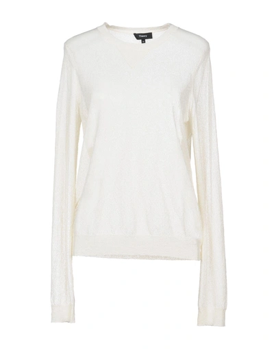 Shop Theory Sweaters In Ivory